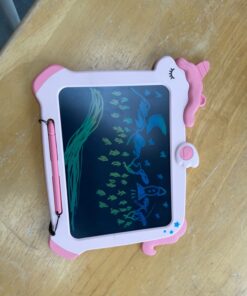 KOKODI LCD Writing Tablet, Unicorn Toys for Girls 3 4 5 6 7 8 Years Old, Colorful Toddler Doodle Board Drawing Tablet, Educational and Learning Toys, Christmas Birthday Gift for Girls Boys, Pink 19 71vckpdn7L
