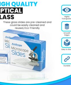 OMAX 40X-2000X LED Binocular Compound Lab Microscope w/ Double Layer Mechanical Stage + Blank Slides, Cover Slips, & Lens Cleaning Paper, M82ES-SC100-LP100 46 71vczJ6QZsL 1