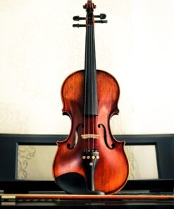 Mendini By Cecilio Violin - MV500+92D - Size 4/4 (Full Size), Black Solid Wood - Flamed, 1-Piece Violins w/Case, Tuner, Shoulder Rest, Bow, Rosin, Bridge & Strings - Adult, Kids Size: 4/4 (Full Size) 80 71vdoEy1hL