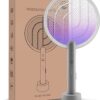 Electric Fly Swatter Racket, Mosiller 4000V 2 in 1 Bug Zapper with USB Rechargeable Base, Powerful Mosquitoes Trap Lamp & Fly Killer with 3 Layer Safety Mesh for Home, Bedroom, Kitchen, Patio (1 Pack) 1 Pack 2 71ve2gLEc6L 4