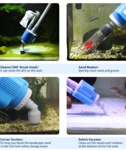 UPETTOOLS Aquarium Gravel Cleaner - Electric Automatic Removable Vacuum Water Changer Sand Algae Cleaner Filter Changer 110V/28W 23 71vf7LxPiPL