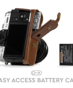 MegaGear Fujifilm X-T20 (16-50mm / 18-55mm Lenses), X-T10 Ever Ready Leather Camera Case and Strap, with Battery Access -Dark Brown- -MG577- 16 71vfJ4mpKJL