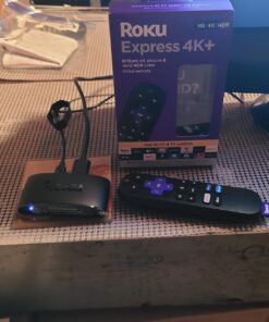 Roku Express 4K+ | Roku Streaming Device 4K/HDR, Roku Voice Remote, Free & Live TV 45 71vfRg1 SKL