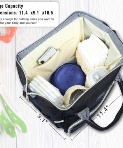 Ticent Diaper Bag Backpack Multifunction Travel Back Pack Large Maternity Nappy Bag Baby Changing Bags with Stroller Straps, Waterproof and Stylish Black 37 71vh1m7ic9L