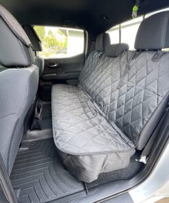 4Knines Dog Seat Cover Without Hammock for Cars, SUVs, and Small Trucks - Heavy Duty, Non Slip, Waterproof (Black) Black 39 71viSwEXMJL