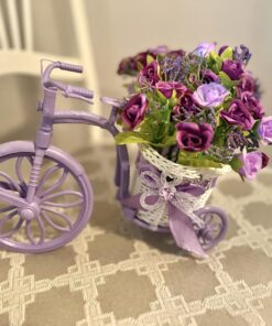 Louis Garden Nostalgic Bicycle Artificial Flower Decor Plant Stand (Purple) Purple 23 71vixF 90L