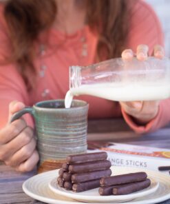 Sweet Candy Dark Chocolate Orange Sticks - Chocolate Covered Candy - Orange Flavor With Dark Chocolate Coating - Old Fashioned Sweet Treat - One (1) 10.5oz Box Orange (Dark Chocolate) 11 71vj3u901vL