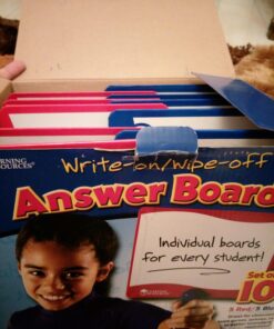Learning Resources 0647 Write-On/Wipe-Off Answer 10-Set Cards 13 71vjPhebfkL
