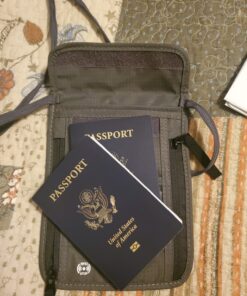 Travel Neck Wallet with RFID Blocking – Passport Holder Neck Pouch for Men and Women to Keep Documents Safe Gray 25 71vjqsh0SWL