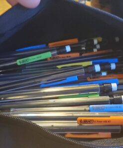 1InTheOffice Pencil Pouch 3 Ring, Black, Pencil Pouch For 3 Ring Binder 2 Pack (Canvas Black) Canvas Black 21 71vkhP1tG1L