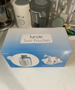 Kiinde Twist Pouch Direct-Pump Direct-Feed Twist Cap Breast Milk Storage Bags for Pumping, Freezing, Heating and Feeding, Pre-Sterilized, 6 Ounce, pack of 80 6oz 6 Ounce (Pack of 80) 31 71vkpX4NcoL