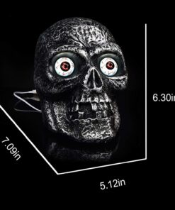 Liberty Imports Sound Activated Skull with Light Up Eyes and Creepy Sounds - Halloween Party Prop Spooky Decoration for Haunted House, Indoor Decor Creepy Skull 14 71vl2wi4OcL
