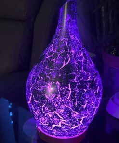 Porseme 280ml Essential Oil Diffuser, 3D Glass Aromatherapy Diffusor, Ultrasonic Cool Mist BPA Free Aroma Humidifier with Timer and Color Changing Function, Waterless Shut-Off for Home Office Room G3-280ml Silver Plated Aladdin Vase 26 71vls3EgdL