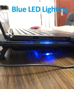 AICHESON Laptop Cooling Pad 2 1000RPM Fans Portable Computer Cooler, Blue LEDs, S007 54 71vmqotGEkL