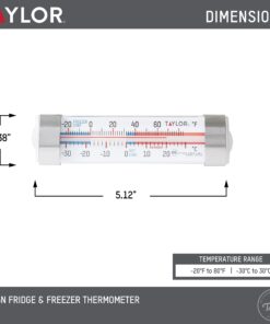 Alternative view of Taylor Precision Products Large Dial Kitchen Refrigerator/Freezer Kitchen Thermometer with Suction Cups 1 EA 5925N