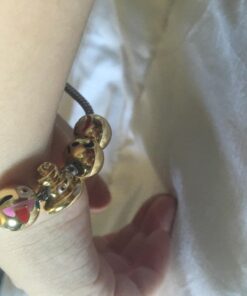 Expression Jewelry Emoticon Charms Bracelet - 18K Gold Plated with 10 Pieces of Interchangeable Enamel Beads 37 71vnCSD L