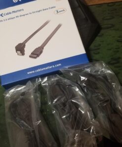 Cable Matters 3-Pack 90 Degree Right Angle SATA Cable 18 Inches (6.0 Gbps SATA III Cable , SATA SSD Cable, SATA 3 Cables) Black 44 71vnNVkBuiL