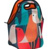 Artovida Artists Collective Insulated Neoprene Lunch Bag - Washable Soft Lunch Tote for Work and Picnic - Design by Budi Kwan (Indonesia) Flock of Birds - Classic Budi Kwan Flock of Birds