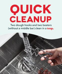 DASH Stand Mixer (Electric Mixer for Everyday Use): 6 Speed Stand Mixer with 3 qt Stainless Steel Mixing Bowl, Dough Hooks & Mixer Beaters for Dressings, Frosting, Meringues & More - Red, DCSM250RD 26 71vnii0VniL