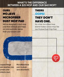 18" Professional Microfiber Mop - Hardwood Floor Mop - Dry & Wet Mop for Wood, Laminate, Tile, Vinyl Floors | Washable Pads | Wet & Dust Mopping | Adjustable Handle + 1 Microfiber Cloth Mop Kit with Telescoping Handle 40 71vo3IM0KL