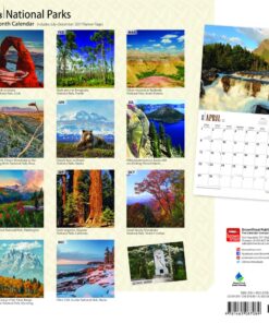 National Parks 2018 12 Inch x 12 Inch Square Wall Calendar with Foil-Stamped Cover, America USA Outdoors (English, French and Spanish Edition) Calendar, Wall Calendar, June 1, 2017 10 71vojPQr5L