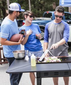 Blackstone 1542 Flat top Griddle Professional Grade Accessory Tool Kit (5 Pieces) 16 oz Bottle, Two Spatulas, Chopper/Scraper and One Cookbook-Perfect for Cooking Indoor or Outdoor, Multicolor 28 71vpJDQT6QL