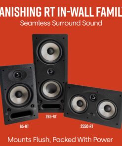 Polk Audio 265-RT 3-way In-Wall Speaker - The Vanishing Series | Easily Fits in Ceiling/Wall | High-Performance Audio - Use in Front, Rear or as Surrounds | With Power Port & Paintable Grille - Black Single 46 71vpQXA81yL