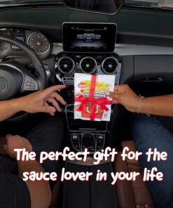 Saucemoto Dip Clip | An in-car sauce holder for ketchup and dipping sauces. As seen on Shark Tank (2 Pack, Black) 2 Pack 23 71vpzMY2UL