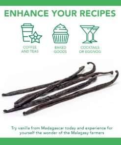 Slofoodgroup - Madagascar Vanilla Beans - Extract Grade B Vanilla Pods - 10 Count - Extraction Grade Bourbon Vanilla Planifolia - For Cooking, Baking, and Vanilla Extract 10 Count (Pack of 1) 32 71vqbxhF51S