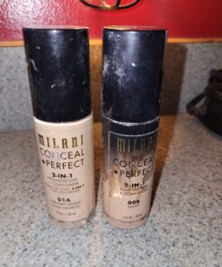 Milani Conceal + Perfect 2-in-1 Foundation + Concealer - Natural (1 Fl. Oz.) Cruelty-Free Liquid Foundation - Cover Under-Eye Circles, Blemishes & Skin Discoloration for a Flawless Complexion 02-Natural 31 71vqiZPgr4L