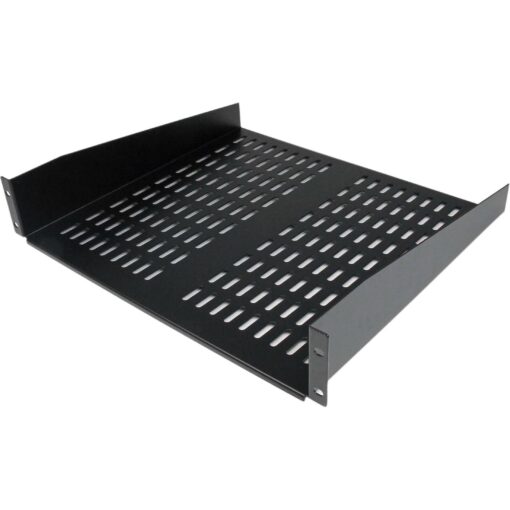 StarTech.com 2U Server Rack Shelf - Universal Vented Rack Mount Cantilever Tray for 19" Network Equipment Rack & Cabinet - Heavy Duty Steel - Weight Capacity 50lb/23kg - 16" Deep Shelf (CABSHELFV) 16" Depth