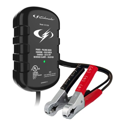 Schumacher SC1299 Fully Automatic Direct Wall-Plug Battery Maintainer - 800mAh, 12V - For Car, Motorcycle, Lawn Tractor, Power Sport, Marine Batteries .8A 12V Maintainer