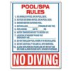 Poolmaster Sign for Residential or Commercial Swimming Pools and Spas, Pool/Spa Rules 18" x 24" 19 71vrlppN2L