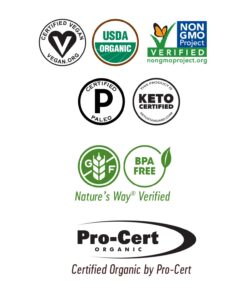 Nature's Way MCT Oil, Brain and Body Fuel from Coconuts*; Keto and Paleo Certified, Organic, Gluten Free, Non-GMO Project Verified, 16 Fl. Oz. Coconut 16 Fl Oz (Pack of 1) 24 71vs9KOncwL