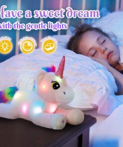 Alternative view of BSTAOFY Big Light up Pink Unicorn Stuffed Animal LED Unicorn Soft Plush Toy Birthday Christmas for Kids Girls 16.5‘’