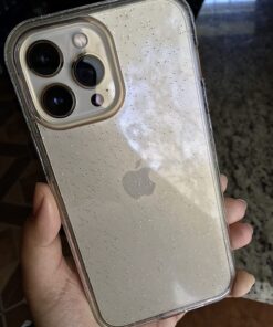 Coolwee Crystal Glitter Full Protective Case Compatible iPhone 13 Pro Max Heavy Duty Hybrid 3 in 1 Rugged Shockproof Women Girls Transparent Compatible Apple iPhone 13 Pro Max 6.7 inch Clear Sparkle 37 71vtMLr8L