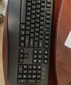 Wireless Keyboard and Mouse Combo, Full-Sized 2.4GHz Wireless Keyboard with Comfortable Palm Rest and Optical Wireless Mouse for Windows, Mac OS PC/Desktops/Computer/Laptops Black 37 71vtsP7sSFL