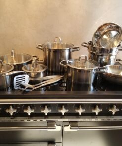 Duxtop Professional Stainless Steel Pots and Pans Set, 17PC Induction Cookware Set, Impact-bonded Technology 49 71vuayhSG7L