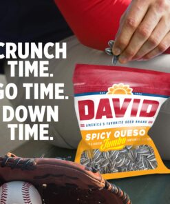 DAVID Seeds Jumbo Sunflower, Limited Edition Javier Baez Spicy Queso, 5.25 oz 5.25 Ounce (Pack of 1) 13 71vun WC5L 1