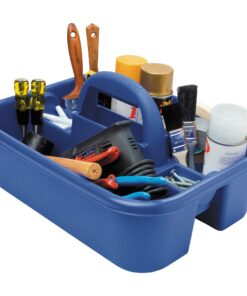 Akro-Mils 09185 Plastic Tote Tool & Supply Cleaning Caddy with Handle, (18-3/8-Inch x 13-7/8-Inch x 9-Inch), Blue (09185BLUE) Tote Caddy 19 71vvPFfTfyL 3