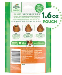 FELINE GREENIES PILL POCKETS for Cats Natural Soft Cat Treats, Chicken Flavor, 1.6 oz. Pack (45 Treats) 1.6 Ounce (Pack of 1) 29 71vvPz86HHL