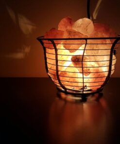 Himalayan Pink Salt Lamp Basket with Cord & Bulb Ca Sls-wm-basket@ 22 71vvz0GbLL