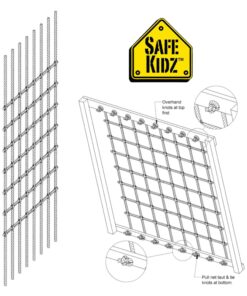 Alternative view of Safe Kidz XL Cargo Climbing Net, 100% Polyester Rope Ladder, 108" L x 70" W + Drill Bit & Instructions Extra Large