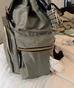 VS VOGSHOW Diaper Bag Backpack, Multifunction Stylish Travel Baby Bag Backpack with Crossbody Strap, Maternity Nappy Bag Gray 72 71vwDykZV7L