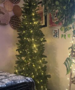 National Tree Company Artificial Slim Christmas Tree, Green, Kingswood Fir, Includes Stand, 7.5 Feet Kingswood Fir Slim-7.5 ft 38 71vwFPmKzUL