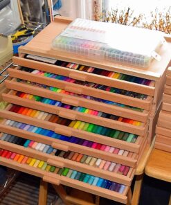 U.S. Art Supply 4 Drawer Wood Artist Supply Storage Box - Pastels, Pencils, Pens, Markers, Brushes 69 71vwRJe WCL