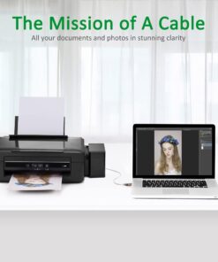 Printer Cable 5Ft,2.0 Printer Scanner Cable Cord USB Type A Male to B Male High Speed for HP, Canon, Lexmark,Dell, Xerox, Samsung etc(5 Ft/1.5M) 5 Ft/1.5M 13 71vwUpkAvaL