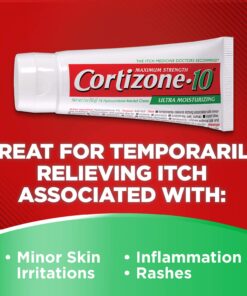 Cortizone 10 Maximum Strength Plus Ultra Moisturizing Anti-Itch Cream, 1% Hydrocortisone, 2 oz. Old Packaging 17 71vy0Z4HOSL
