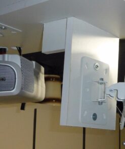 suptek White Projector Ceiling Mount Bracket Fits Flat or Sloped Ceiling Height Adjustable with Extendable Length for LCD/DLP Projectors (PR05) 60 71vyGVqaDPL