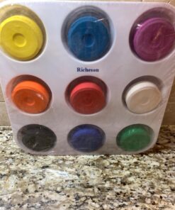 Sax Non-Toxic Giant Tempera Paint Cakes with Tray - 2 1/4 x 3/4 inch - Set of 9 - Assorted Colors - 402321 8 71vyN0wA5SL